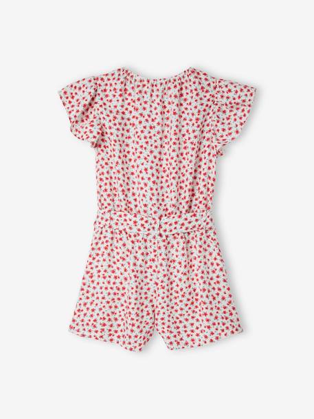 Combi-short fille beige imprimé fleurs roses+blanc imprimé+écru 5 - vertbaudet enfant 