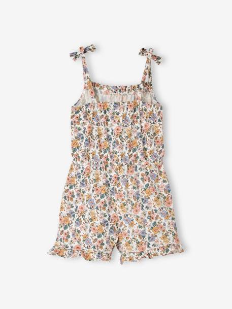 Combi-short à volants fille beige imprimé+noir imprimé 2 - vertbaudet enfant 