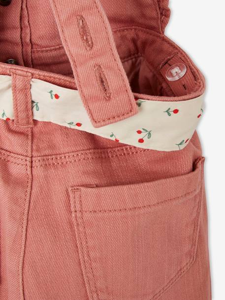 Salopette volantée fille ceinture imprimée cerises bois de rose 6 - vertbaudet enfant 