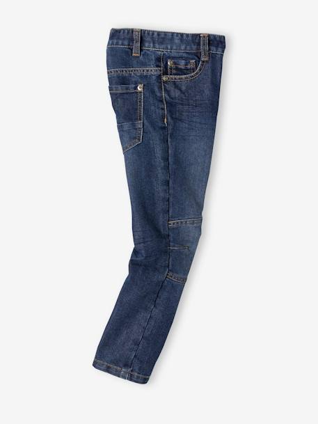 Jean droit MorphologiK indestructible MEDIUM 'waterless' garçon denim brut+denim stone 5 - vertbaudet enfant 