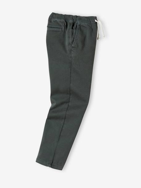 Pantalon esprit chino facile à enfiler garçon beige+encre+VERT 25 - vertbaudet enfant 