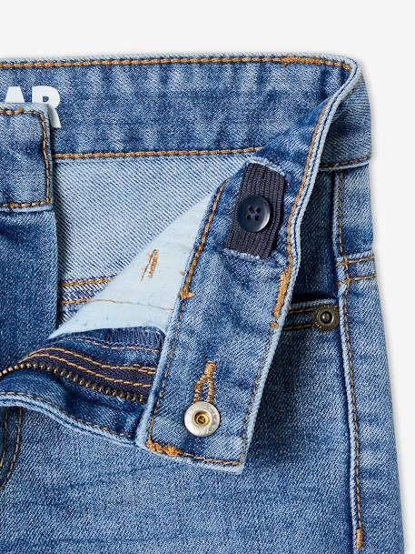 Jean droit MorphologiK indestructible MEDIUM 'waterless' garçon denim brut+denim stone 12 - vertbaudet enfant 