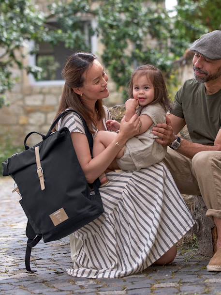 Sac à dos à langer Green Label LÄSSIG Rolltop BLEU+Gris anthracite 3 - vertbaudet enfant 