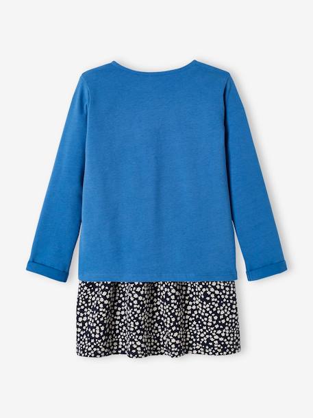 Ensemble robe + cardigan fille bleu océan - robe imprimée fle+ivoire imprimé+mauve+vert émeraude 5 - vertbaudet enfant 