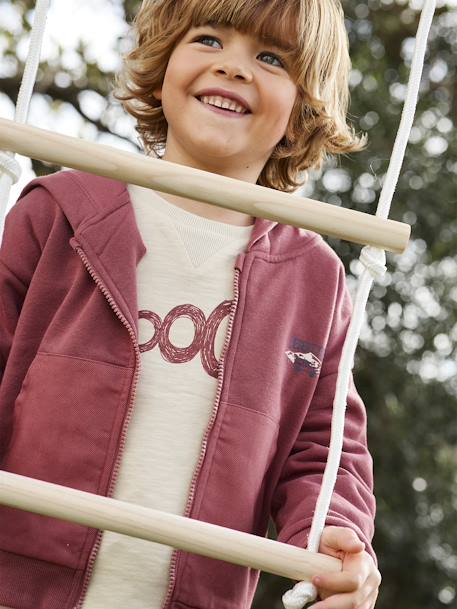 Sweat zippé à capuche garçon poches fantaisie  - vertbaudet enfant