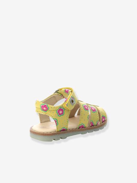 Sandales cuir bébé Nonosti Iconique Nonorally KICKERS® BLANC CASSE FLOWER+JAUNE FLOWER 11 - vertbaudet enfant 