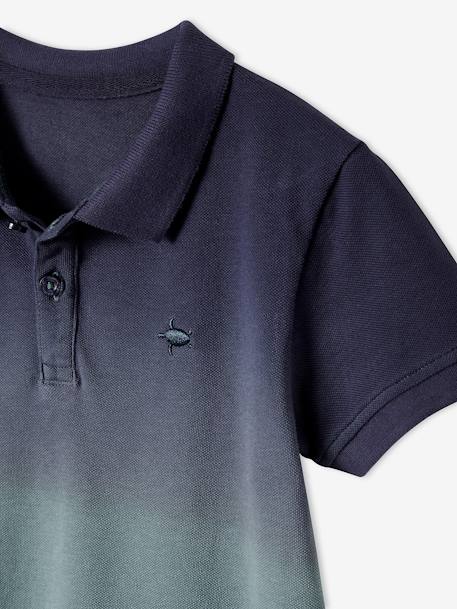 Polo garçon Dip & Dye dark bleu indigo 5 - vertbaudet enfant 