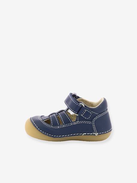 Sandales cuir bébé Sushy Originel Softers KICKERS® BLANC+bleu+caramel+marine+rose 19 - vertbaudet enfant 
