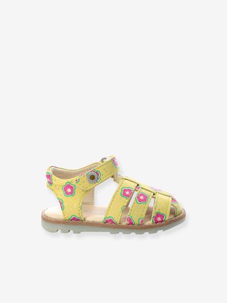 Sandales cuir bébé Nonosti Iconique Nonorally KICKERS® BLANC CASSE FLOWER+JAUNE FLOWER 8 - vertbaudet enfant 