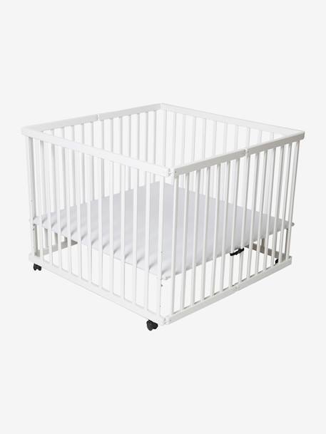 Parc pliant en bois VERTBAUDET blanc+naturel/blanc 3 - vertbaudet enfant 