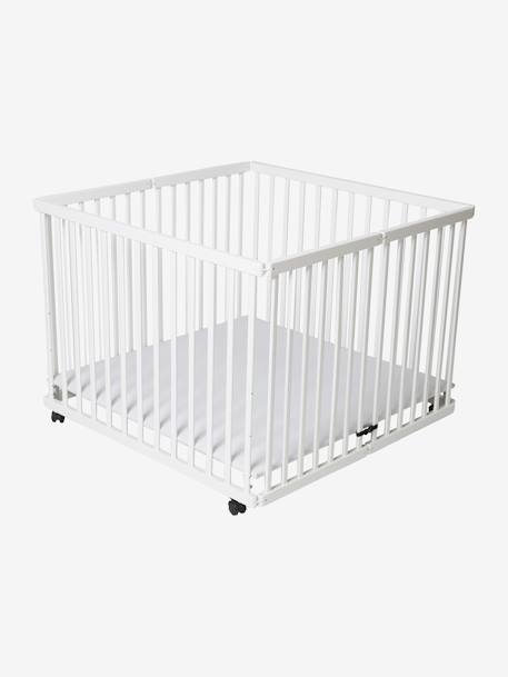 Parc pliant en bois VERTBAUDET blanc+naturel/blanc 4 - vertbaudet enfant 