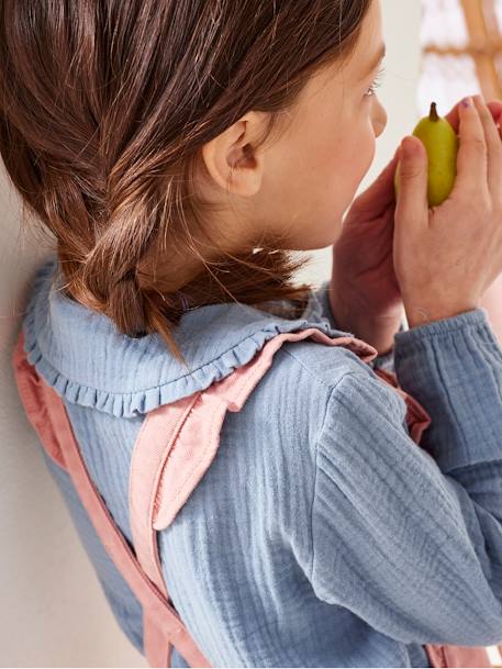 Salopette volantée fille ceinture imprimée cerises bois de rose 8 - vertbaudet enfant 