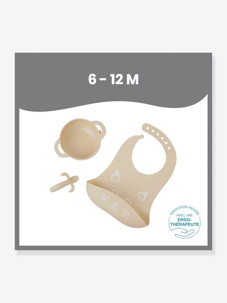 Kit repas silicone BABYMOOV First’Isy beige (Renard)+bleu (Chien) 4 - vertbaudet enfant 