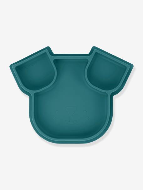 Assiette repas BABYMOOV ISY Bleu (chien)+terracotta (renard) 1 - vertbaudet enfant 