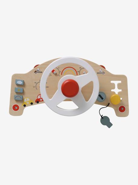 Tablette volant de voiture en bois FSC® beige 1 - vertbaudet enfant 