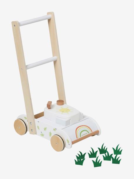 Tondeuse à gazon en bois FSC® blanc 3 - vertbaudet enfant 