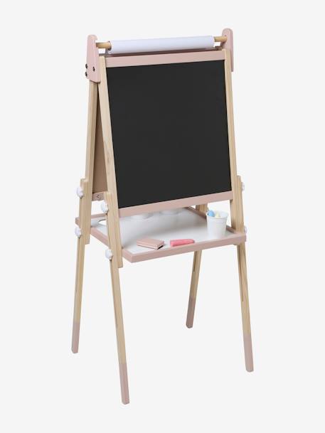 Tableau pliable et réglable en hauteur 3 en 1 en bois FSC® marine+multicolore+Rose 30 - vertbaudet enfant 