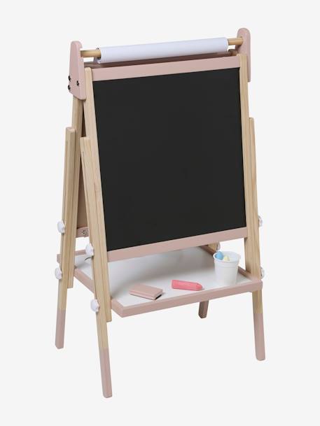 Tableau pliable et réglable en hauteur 3 en 1 en bois FSC® marine+multicolore+Rose 29 - vertbaudet enfant 