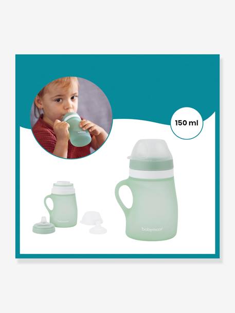 Kit repas silicone BABYMOOV Grow’Isy vert/terracotta 8 - vertbaudet enfant 