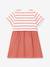 Robe bi-matière en gaze de coton et jersey épais bio bébé - PETIT BATEAU corail 2 - vertbaudet enfant 