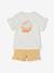 Ensemble tee-shirt et short vichy fille ivoire 1 - vertbaudet enfant 