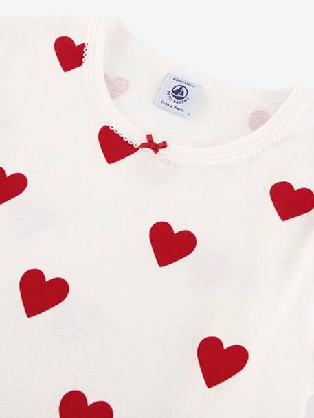 Chemise de nuit 'coeurs' fille PETIT BATEAU en coton bio motif coeurs 3 - vertbaudet enfant 