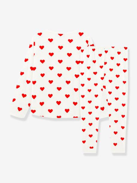 Pyjama coeur fille manches longues PETIT BATEAU en coton bio motif coeurs 3 - vertbaudet enfant 