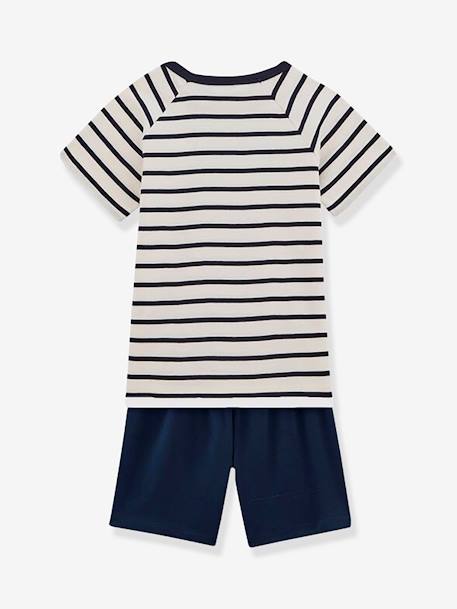 Pyjacourt à rayures petit garçon coton - PETIT BATEAU rayé marine 3 - vertbaudet enfant 