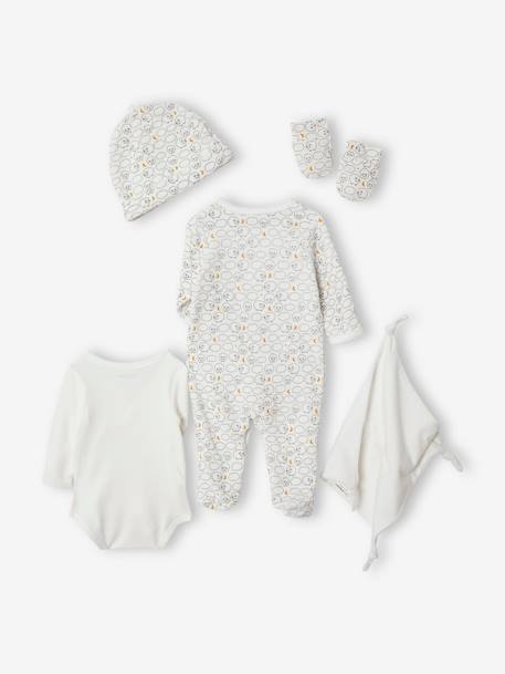 Kit naissance 6 pièces et sa valise ivoire imprimé 6 - vertbaudet enfant 