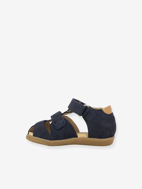 Sandales Pika Scratch SHOO POM® kaki+navy 7 - vertbaudet enfant 