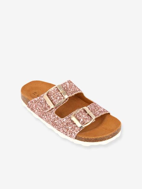 Mules fille Zinkle LES TROPEZIENNES® PAR M. BELARBI gris/multi+or/rose 6 - vertbaudet enfant 