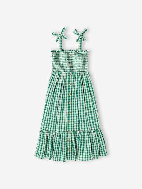 Robe longue à smocks fille carreaux vert 8 - vertbaudet enfant 