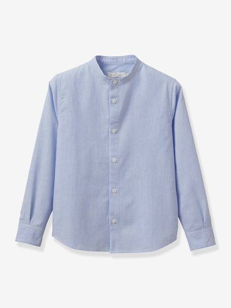 Chemise - Collection Fêtes et Mariages CYRILLUS Blanc+Rayé bleu/blanc 5 - vertbaudet enfant 