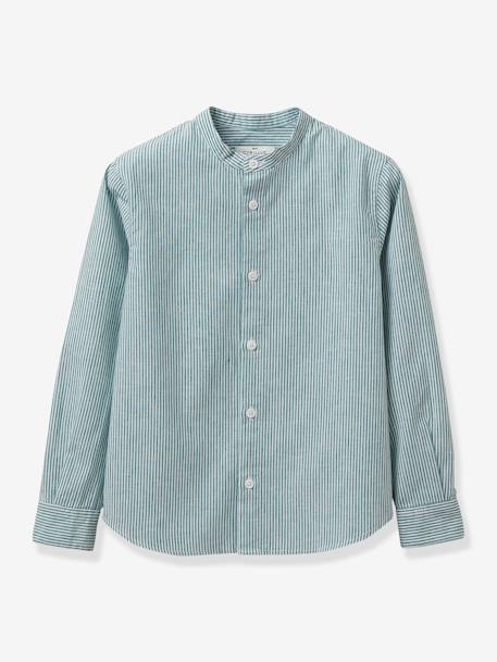 Chemise - Collection Fêtes et Mariages CYRILLUS Blanc+Rayé bleu/blanc+Rayé vert/blanc 9 - vertbaudet enfant 