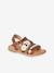 Sandales cuir fille collection maternelle camel 1 - vertbaudet enfant 