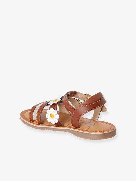 Sandales cuir fille collection maternelle camel 3 - vertbaudet enfant 