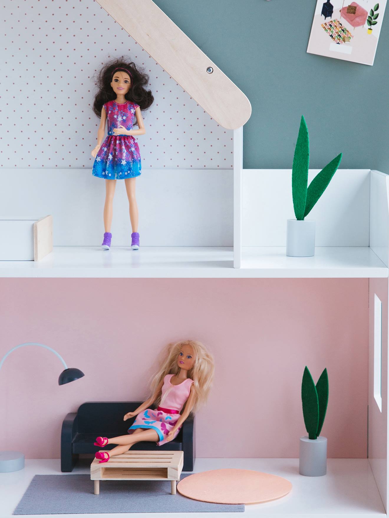 Maison de poupéé barbie en sales bois