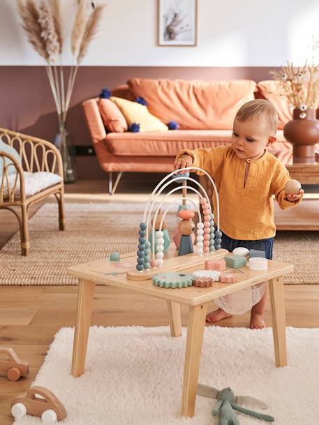 Table d'activités Arc-en-ciel en bois FSC® multicolore 1 - vertbaudet enfant 