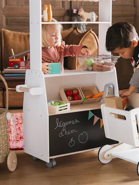 Marchande + fruits et légumes en bois FSC® BEIGE/BLANC 2 - vertbaudet enfant 