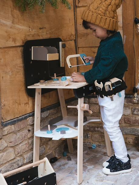 Etabli de bricolage en bois FSC® beige 1 - vertbaudet enfant 