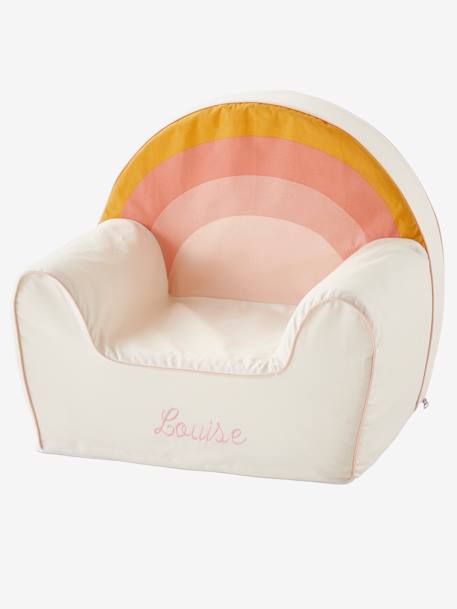 Fauteuil en mousse personnalisable Arc-en-ciel Blanc 1 - vertbaudet enfant 