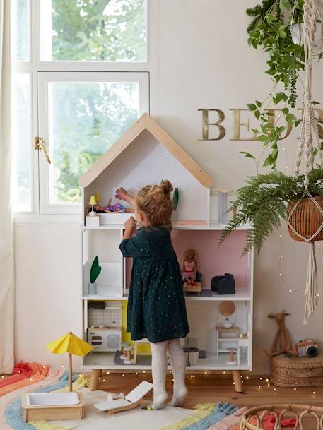 Maison de poupée mannequin en bois FSC® multicolore 6 - vertbaudet enfant 