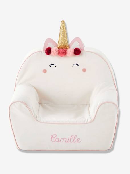 Fauteuil en mousse personnalisable Licorne blanc 2 - vertbaudet enfant 