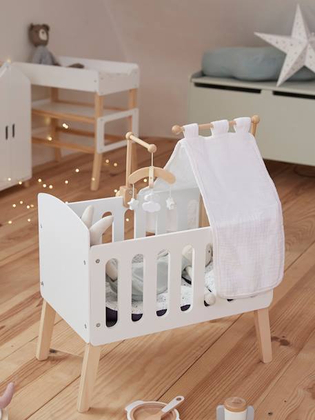 Ciel de lit pour lit poupon en bois FSC® blanc 3 - vertbaudet enfant 