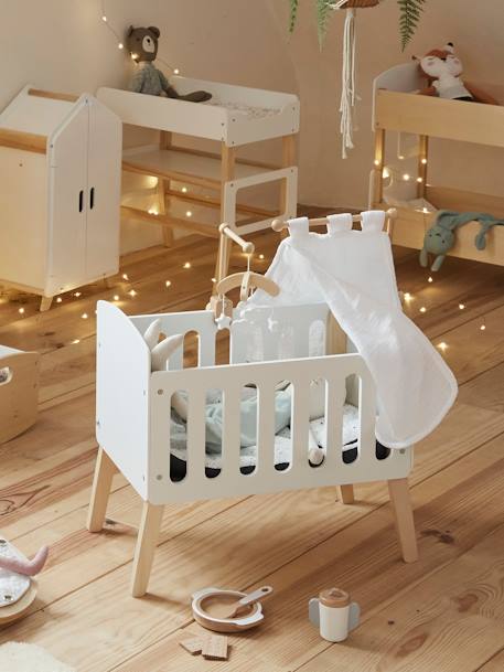 Mobile pour lit poupon en bois FSC® blanc 2 - vertbaudet enfant 