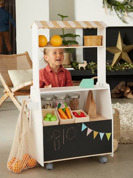 Marchande + fruits et légumes en bois FSC® BEIGE/BLANC 4 - vertbaudet enfant 