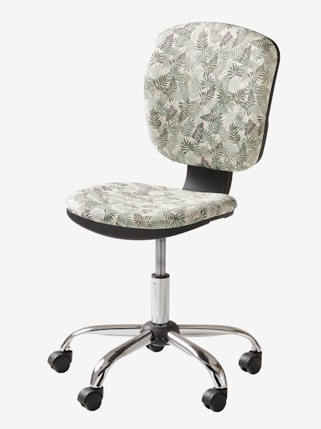 Chaise de bureau à roulettes Hanoï imprimé feuille 1 - vertbaudet enfant 