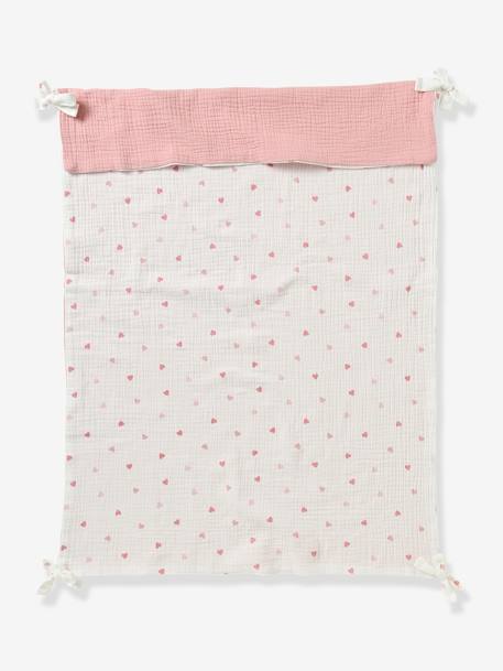 Plaid réversible pour poussette imprimé coeurs+sahara 1 - vertbaudet enfant 