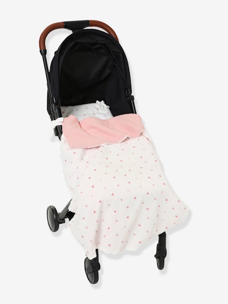 Plaid réversible pour poussette imprimé coeurs+sahara 4 - vertbaudet enfant 