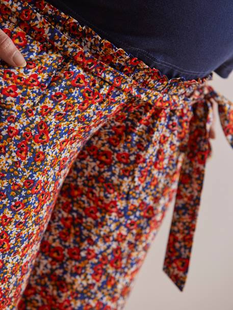 Pantalon fluide de grossesse en viscose imprimée imprimé fleuri 6 - vertbaudet enfant 